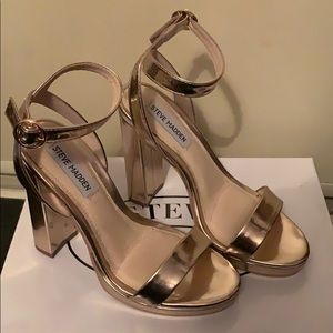 Steve Madden Addon rose gold platform heels